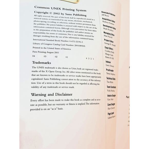 CUPS: Common UNIX Printing System by Michael R. Sweet (2001 1st Ed. Trade PB) - Picture 2 of 8